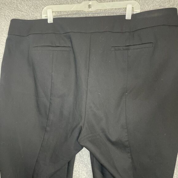 Loft Plus Pants Womens 24 Black Skinny Leg Marissa Buttons Stretch Ankle Career - Picture 10 of 10